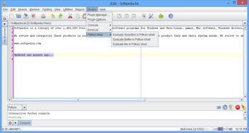 Python Shell for jEdit screenshot
