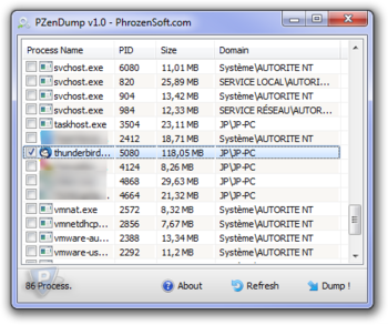 PZen Dump screenshot