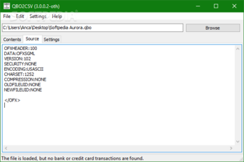 QBO2CSV screenshot