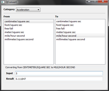QConvert screenshot