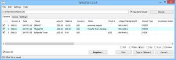 QFX2CSV screenshot
