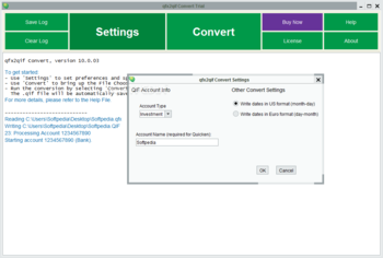 qfx2qif Convert screenshot 2