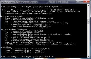 Qhull screenshot 2