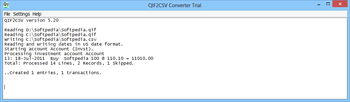 QIF2CSV Converter screenshot