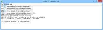 QIF2CSV Converter screenshot 3
