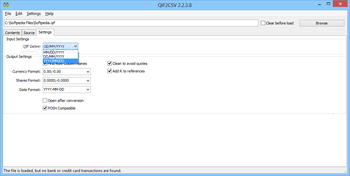 QIF2CSV screenshot 2