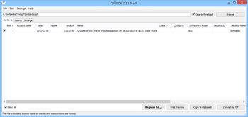 QIF2PDF screenshot