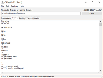 QIF2QBO screenshot 4