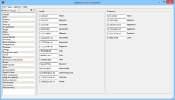qMetrics Unit Converter screenshot 2