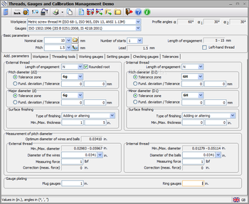 QMSys Threads, Gauges and Calibration Management screenshot