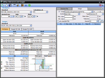 QMSYS Tolerances and Gauges screenshot 2