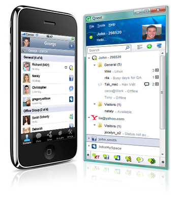 Qnext Mobile/PC Multi Messenger, Sharing screenshot 2