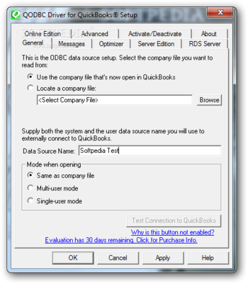 QODBC Driver for QuickBooks screenshot