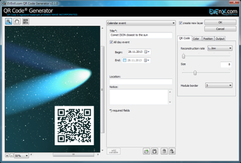 QR Code Generator Plugin for Adobe Photoshop screenshot