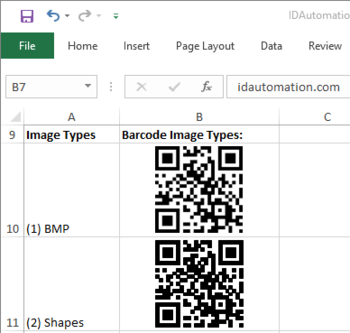 QR-Code Native Excel Barcode Generator screenshot