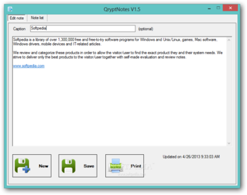 QryptNotes screenshot