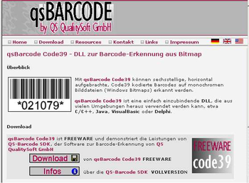 qs Barcode Code39 Reading screenshot