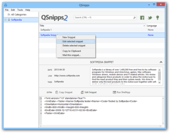 QSnipps screenshot