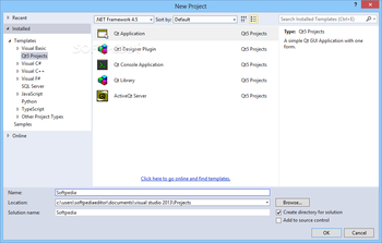 Qt Visual Studio Add-in screenshot 2