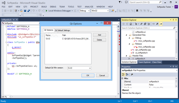 Qt Visual Studio Add-in screenshot 6