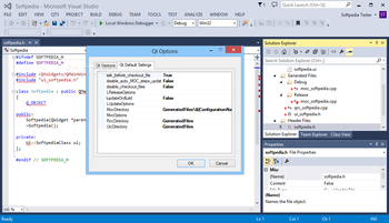 Qt Visual Studio Add-in screenshot 7