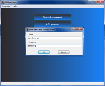 QTPhonebook screenshot 2