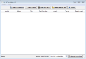 QTScrobbler  screenshot