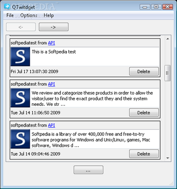 QTwitdget screenshot