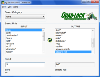 Quad-Lock Unit Converter screenshot