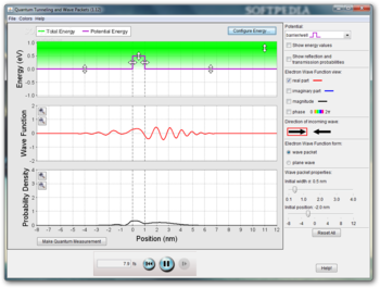 Quantum Tunneling and Wave Packets screenshot