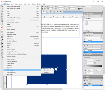 QuarkXPress screenshot 3