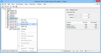 Quasima Time Tracker Express Portable screenshot 2