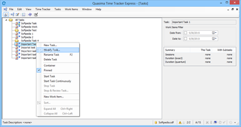 Quasima Time Tracker Express screenshot
