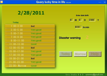 Query Lucky Time in Life screenshot