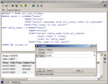Query Reporter screenshot