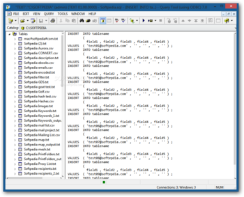 Query Tool (using ODBC) screenshot