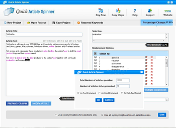 Quick Article Spinner screenshot 2