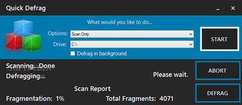 Quick Defrag screenshot
