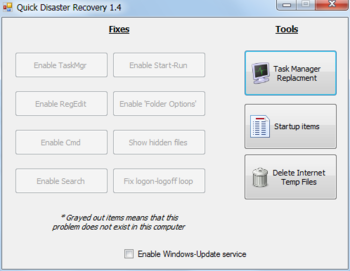 Quick Disaster Recovery screenshot