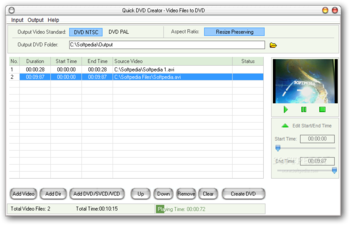Quick DVD Creator screenshot 2