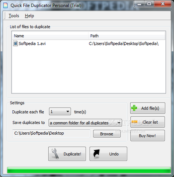 Quick File Duplicator screenshot