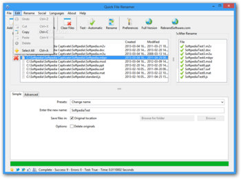 Quick File Renamer Lite screenshot 3