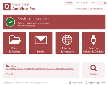 Quick Heal AntiVirus Pro screenshot