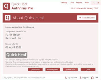 Quick Heal AntiVirus Pro screenshot 2