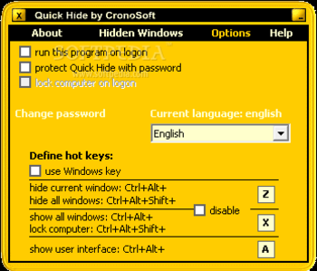 Quick Hide Windows screenshot 2