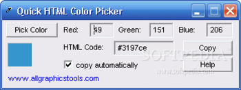 Quick HTML Color Picker screenshot