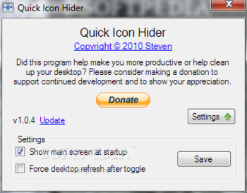 Quick Icon Hider screenshot