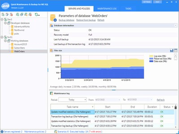 Quick Maintenance and Backup for MS SQL screenshot