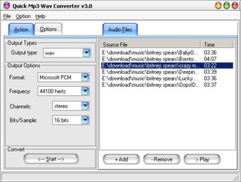 Quick MP3 WAV Converter screenshot 2