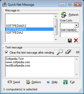 Quick Net Message screenshot